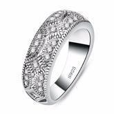 Cubic Zirconia & Silvertone Ring - streetregion