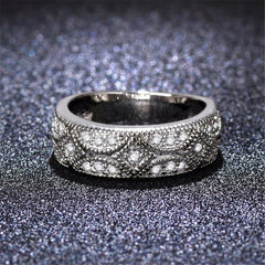 Cubic Zirconia & Silvertone Ring - streetregion