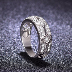 Cubic Zirconia & Silvertone Ring - streetregion