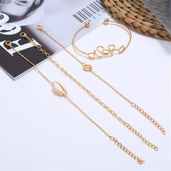 Shell & 18K Gold-Plated Charn Bracelet Set