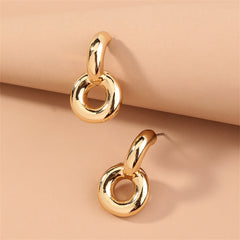 18K Gold-Plated Doughnut Drop Earrings