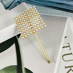 Pearl & 18K Gold-Plated Broom Hair Clip