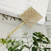 Pearl & 18K Gold-Plated Broom Hair Clip