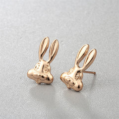 18K Gold-Plated Rabbit Stud Earrings