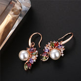 Cultured Pearl & Cubic Zirconia Butterfly-Wing Drop Earrings - streetregion