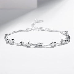Silver-Plated Star Station Bracelet - streetregion