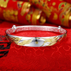 Two-Tone Phoenix Adjustable Bangle