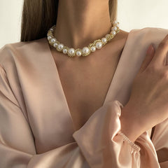 Pearl & 18K Gold-Plated Choker Necklace