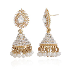 Cubic Zirconia & Crystal Pearl-Accented Chandelier Drop Earrings