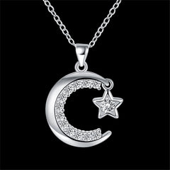 Cubic Zirconia & Silver-Plated Mood Pendant Necklace - streetregion