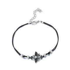 Blue & Navy Bee Charm Anklet Set