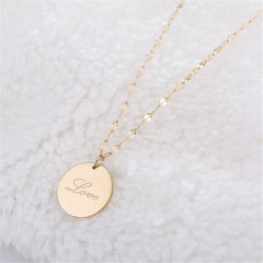 18K Rose Gold-Plated 'Love' Pendant Necklace