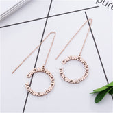 18K Rose Gold-Plated 'Can'T Live Without' Hoop Threader Earrings