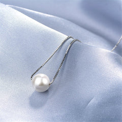 Pearl & Silver-Plated Pendant Necklace
