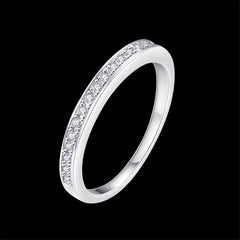 Cubic Zirconia & Silver-Plated Channel Ring - streetregion