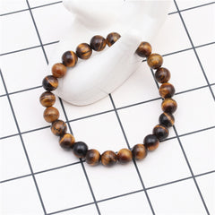 Yellow Tiger's Eye Beaded Stretch Bracelet