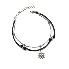 Vibre & Silver-Plated Sun Charm Layered Anklet