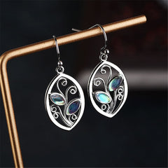 Opal & Silver-Plated Botany Dangle Earrings - streetregion