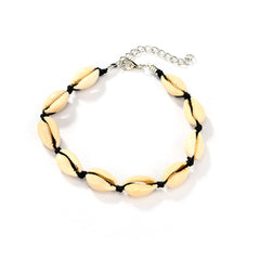 Black & Shell Anklet