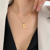 18K Gold-Plated Seven Days Nice Week Pendant Necklace