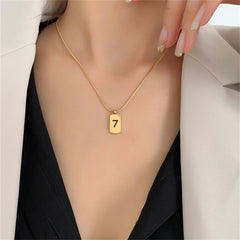 18K Gold-Plated Seven Days Nice Week Pendant Necklace