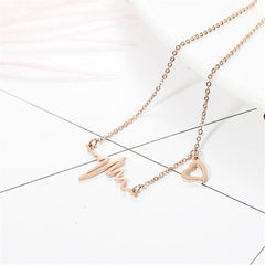 18K Rose Gold-Plated Electrocardiogram & Heart Anklet