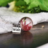 Delphinium & Silver-Plated 'Wish' Pendant Necklace