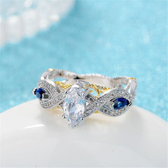 Crystal & cubic zirconia Pear-Cut Promise Ring - streetregion