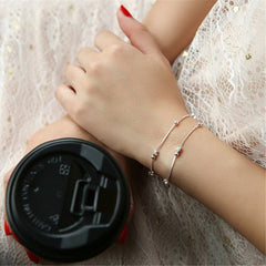 Silver-Plated Star Station Bracelet - streetregion