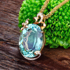 Light Green Crystal & cubic zirconia Butterfly Pendant Necklace - streetregion