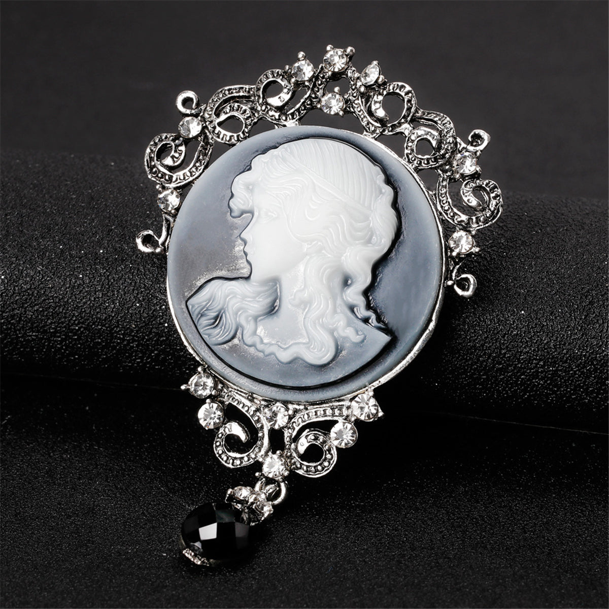 Cubic Zirconia and Crystal Rilievo Lady Brooch, brooch pin, botanical inspired, lifestyle look