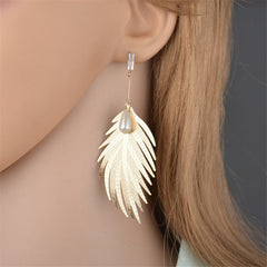 Pearl & Crystal 18K Gold-Plated Wing Drop Earrings