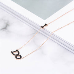 Cubic Zirconia & 18K Rose Gold-Plated 'I Do' Pendant Necklace