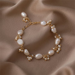 Pearl & 18K Gold-Plated Botany Station Bracelet