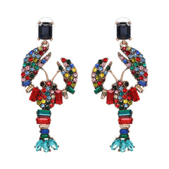 Crystal & Cubic Zirconia Lobster Drop Earrings