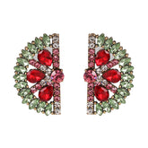 Crystal & Cubic Zirconia Orange Stud Earrings