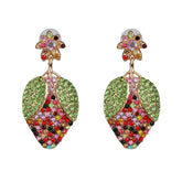 Jewel-Tone Cubic Zirconia & 18K Gold-Plated Mango Drop Earrings