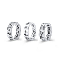 Silver-Plated Botany Band Ring Set