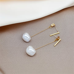 Pearl & 18K Gold-Plated Heart Ear Jackets