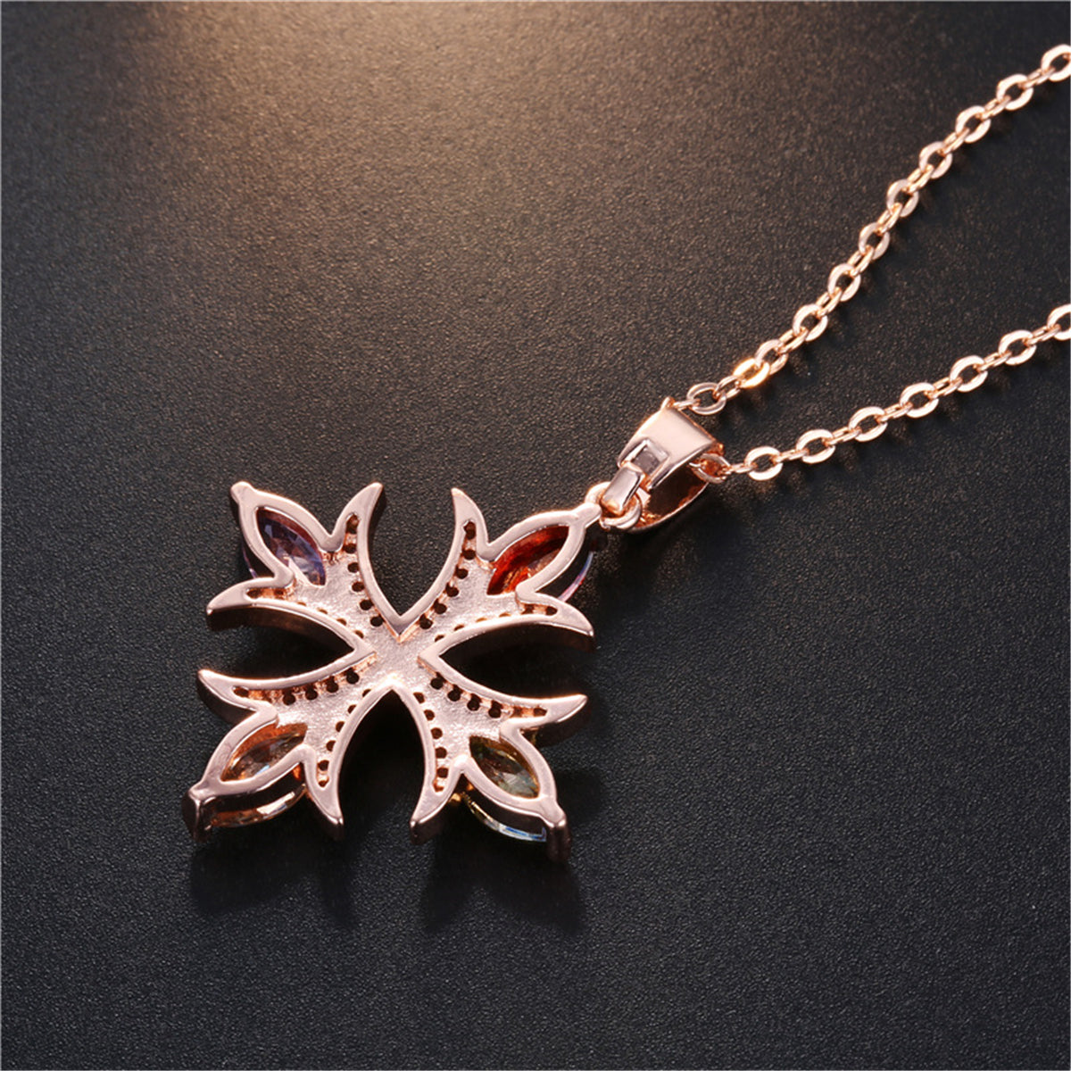 Multicolor Crystal and Cubic Zirconia Botany Cross Pendant Necklace, pendant necklace for women, styled look