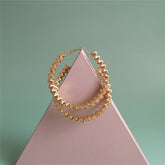 18K Gold-Plated Twisted Twine Hoop Earrings