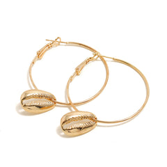 18K Gold-Plated Shell Drop Earrings