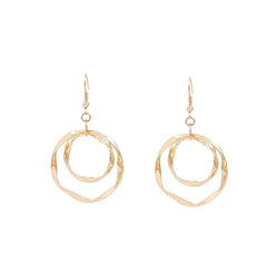 18K Gold-Plated Stacked Twist Hoop Drop Earrings