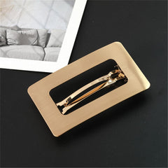18K Gold-Plated Open Rectangle Hair Clip