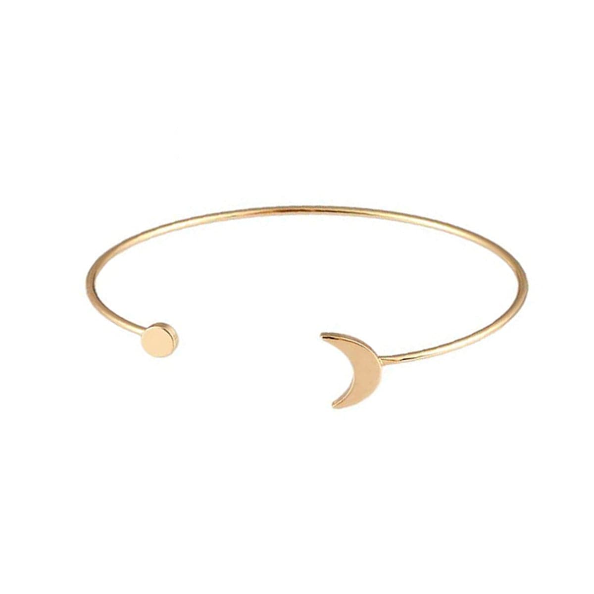 18K Gold-Plated Moon Arm Cuff, elegant gift for her, side view