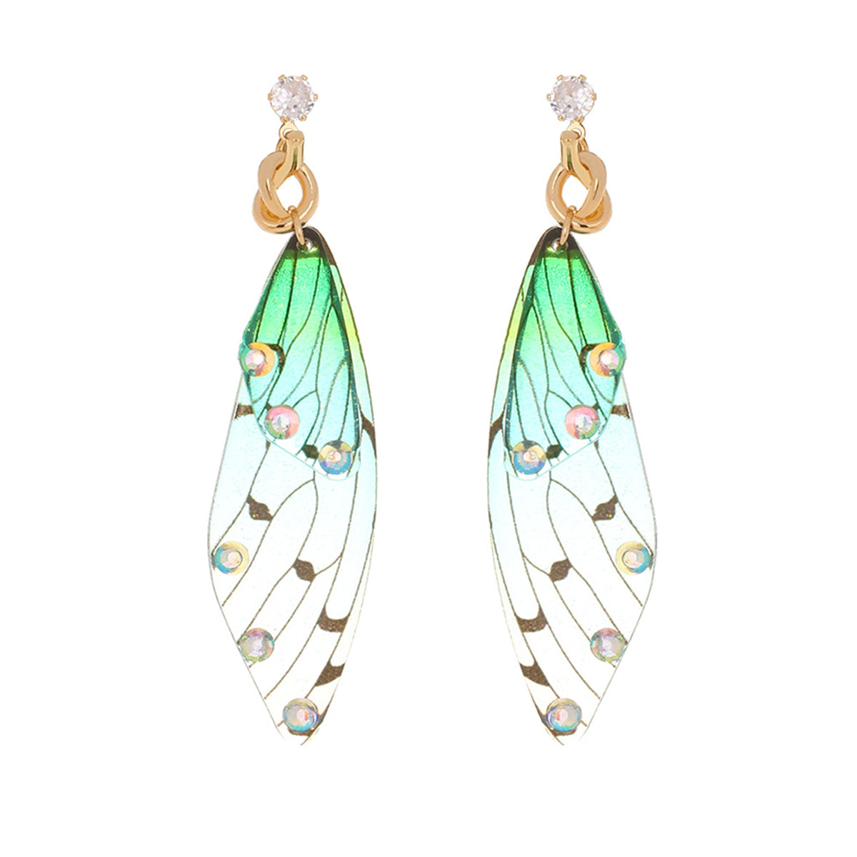 Cubic Zirconia and Pearl Butterfly-Wing Drop Earrings, drop earrings for women, elegant gift for her, styled look