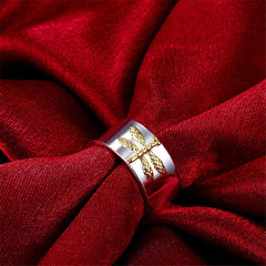 Silver-Plated & 18k Gold-Plated Dragonfly Open Ring - streetregion