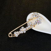 Cubic Zirconia & 18K Gold-Plated Linking Butterfly Pin Brooch