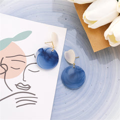 Cat's Eye & Resin 18K Gold-Plated Heart Drop Earrings