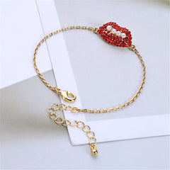 pearl & cubic zirconia Lips Bracelet - streetregion